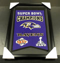 Baltimore Ravens 2X Super Bowl Champions Framed Wool Banner
