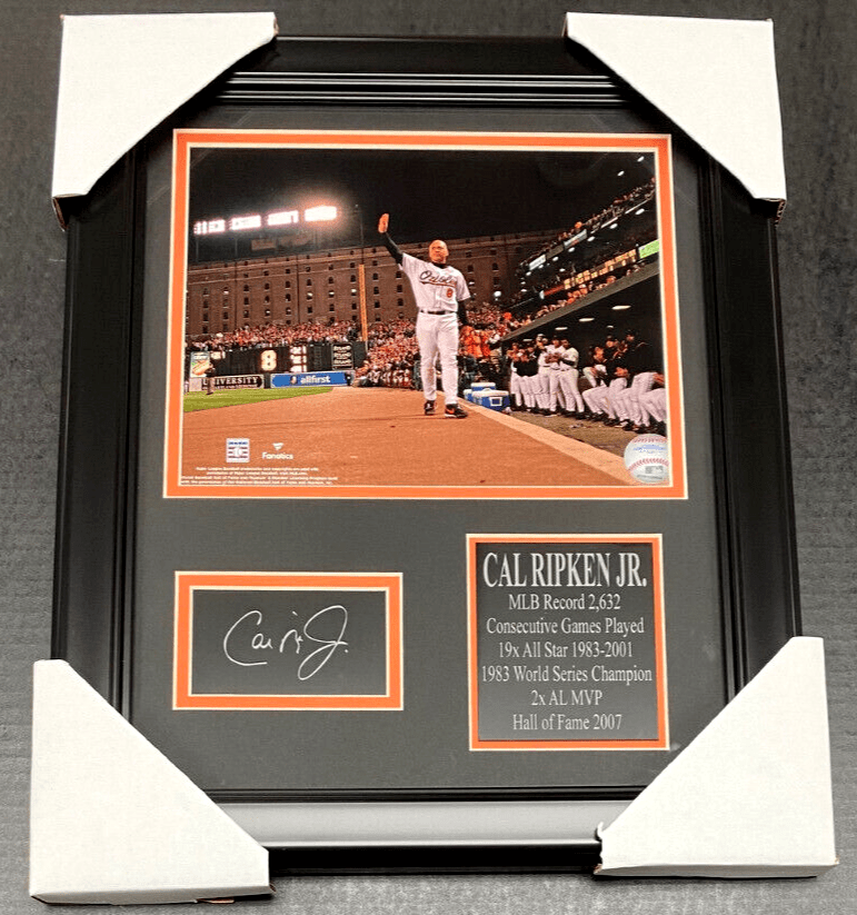 Cal Ripken Jr 2131 Baltimore Orioles Autographed Laser Reprint Framed 8x10 Photo