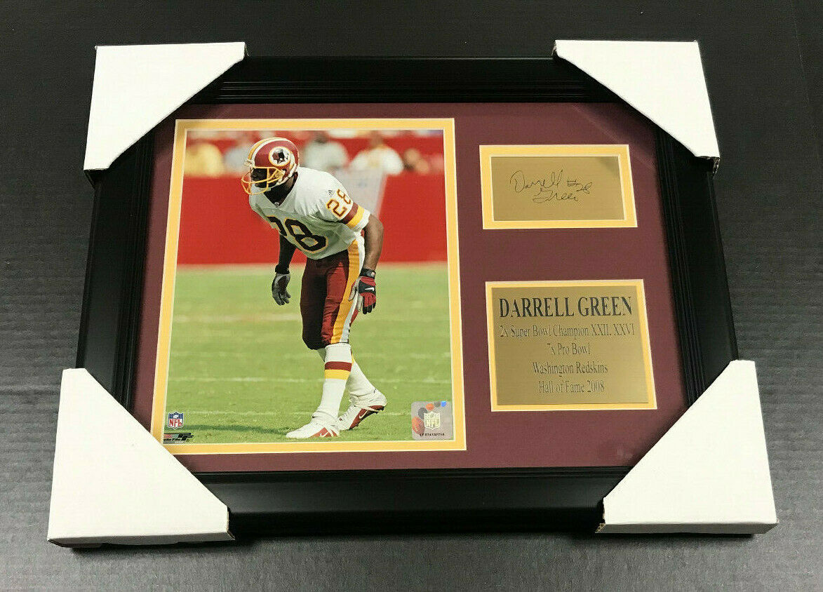Darrell Green Washington Laser Engraved Autographed Facsimile Framed 8x10 Photo