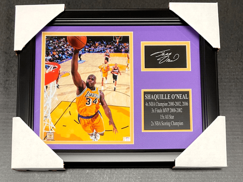 Shaquille O'neal Laser Engraved Facsimile Autographed Framed 8x10 Photo