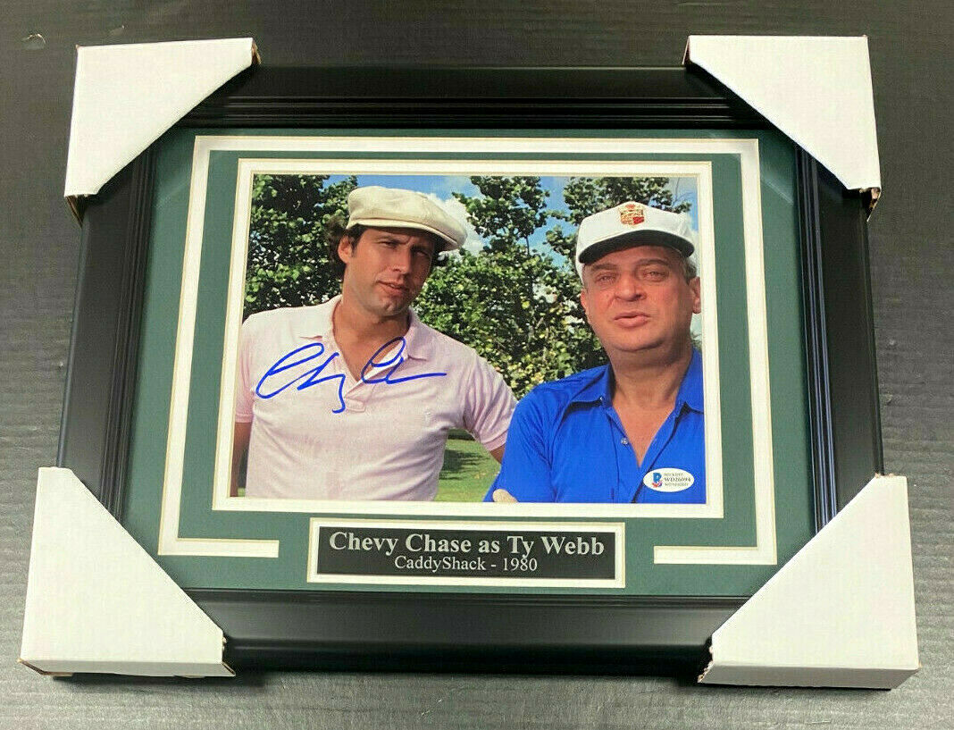 Chevy Chase Ty Webb Caddyshack Autographed 8x10 Photo with Rodney Dangerfield