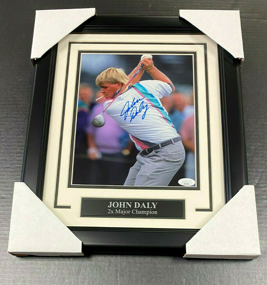John Daly Smoking Golf Autographed 8x10 Framed Photo