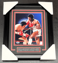 Sugar Ray Leonard Autographed 8x10 Framed Photo vs Roberto Duran