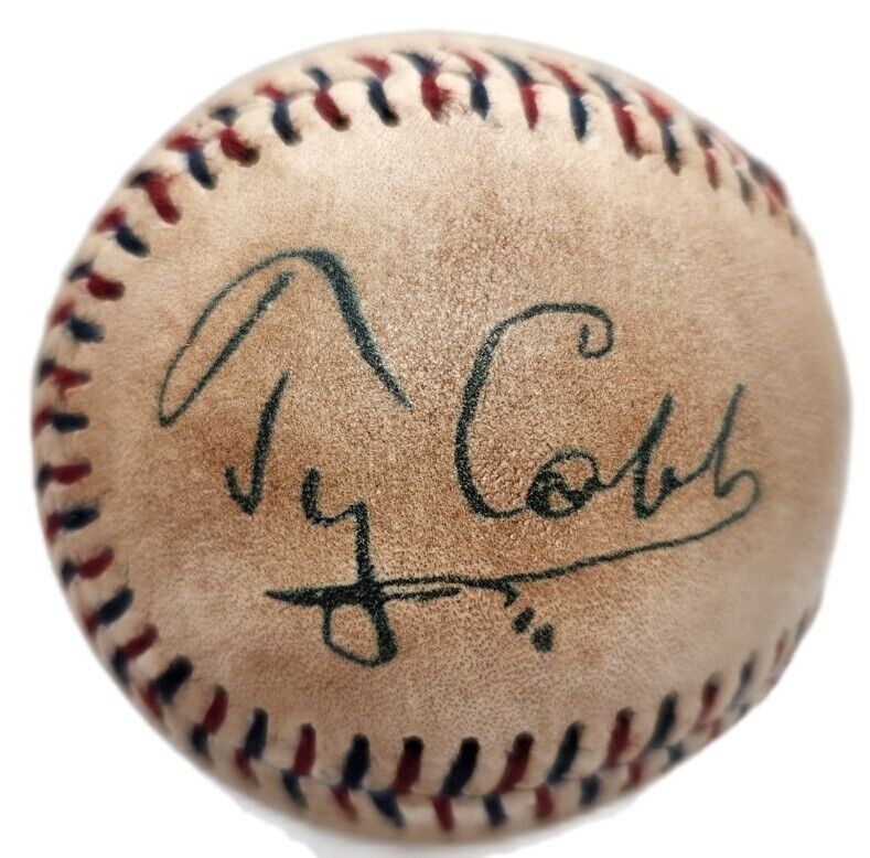 Ty Cobb Replica Autographed 1910's Style Baseball