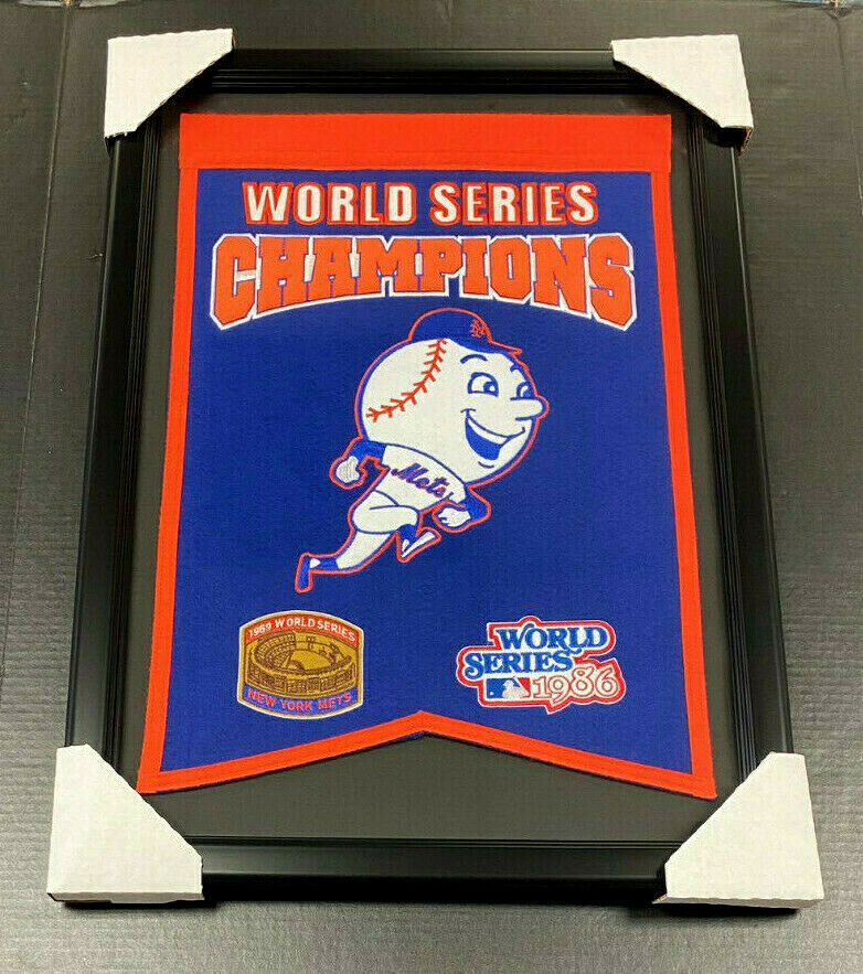 New York Mets World Series Champions Framed Wool Banner Winning Streak