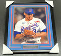 Nolan Ryan Bloody Lip Signed Autographed 16x20 Photo Framed Beckett BAS QR COA
