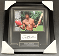 Deion Sanders No Shirt Baseball Football Autographed Cut with 8x10 Photo JSA COA