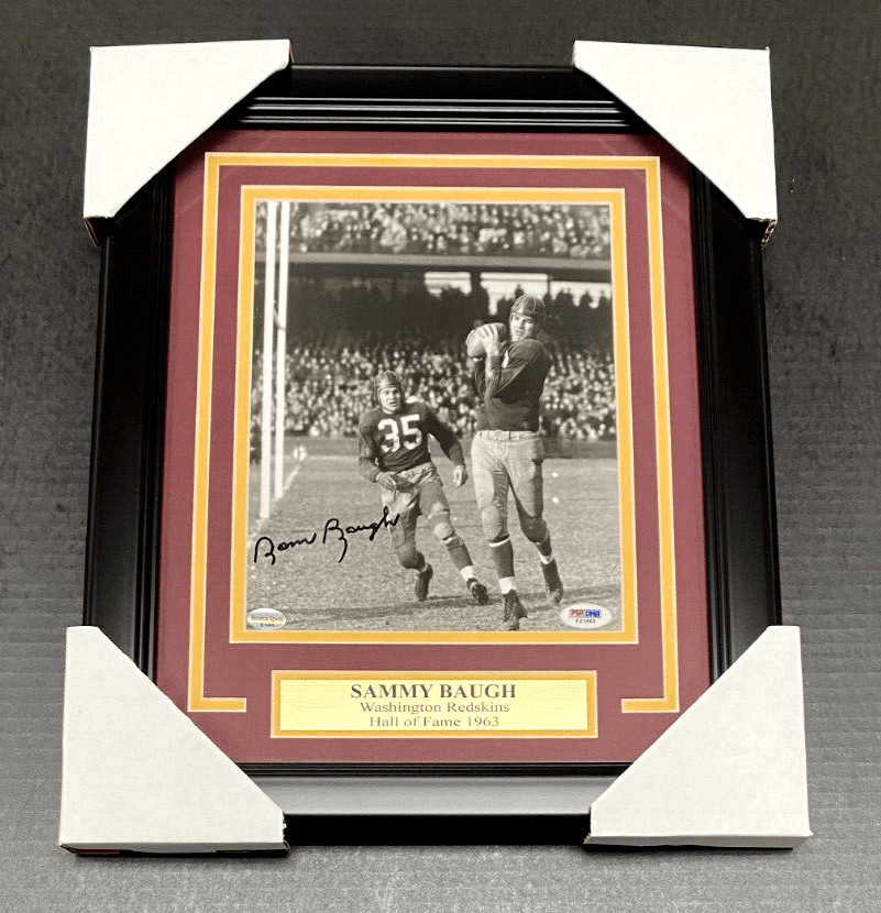Sammy Baugh Washington Redskins Autographed 8x10 Photo Framed JSA COA