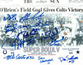 Baltimore Colts Super Bowl V Autographed Team Photo Earl Morrall, Curtis + 9