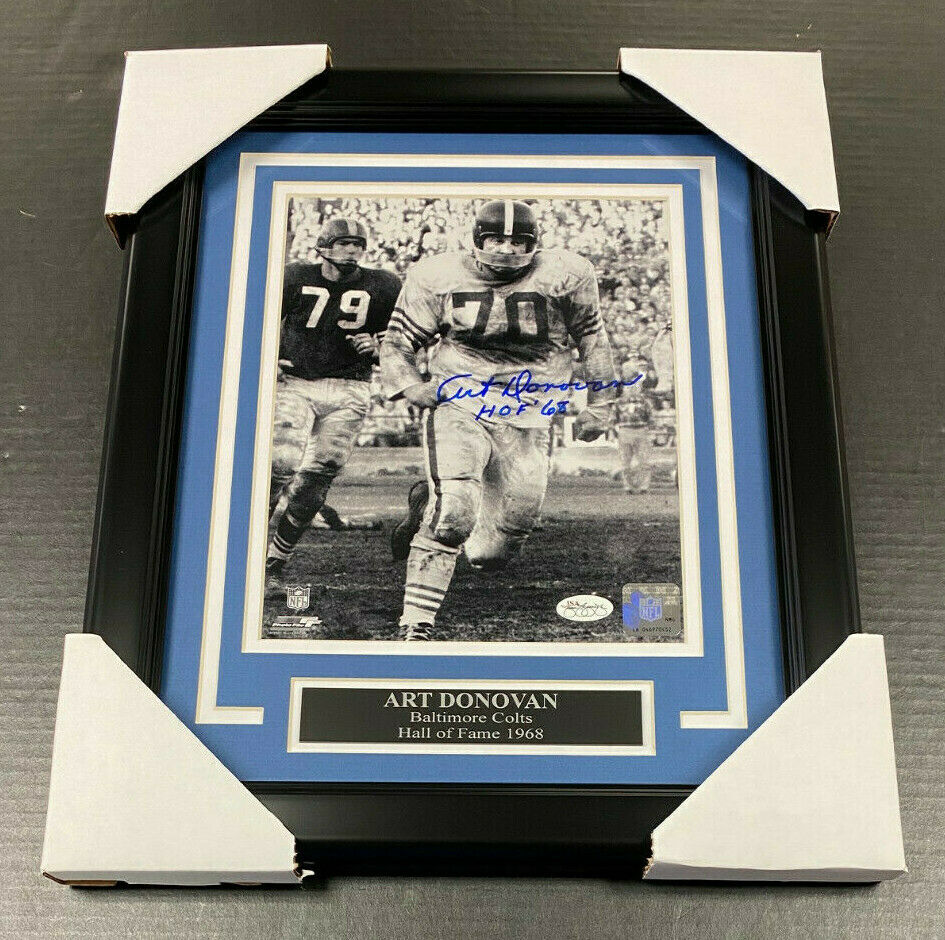 Art Donovan Baltimore Colts Autographed 8x10 Framed Photo BCO COA