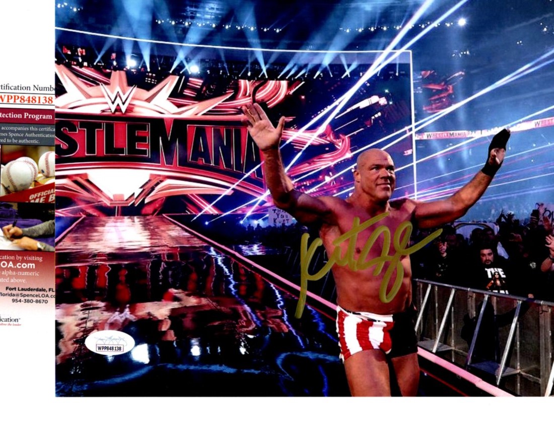Kurt Angle WrestleMania WWE WWF 8x10 Autographed Photo