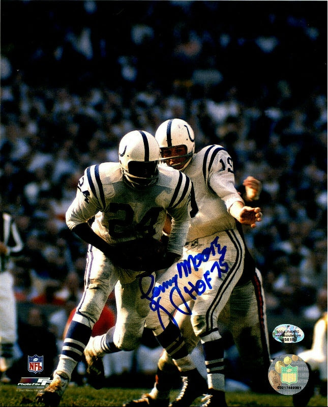 Lenny Moore Autographed Baltimore Colts 8x10 Photo