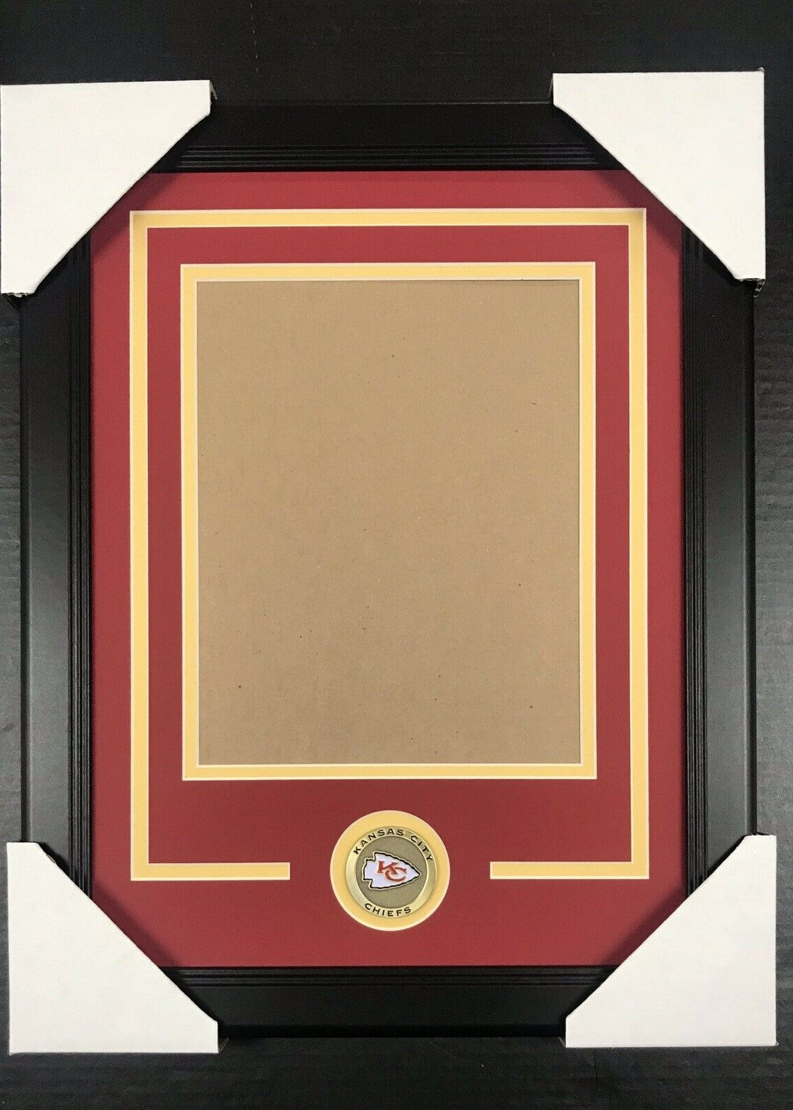 Kansas City Chiefs Medallion Frame Kit Double Mat Vertical 8x10 Photo