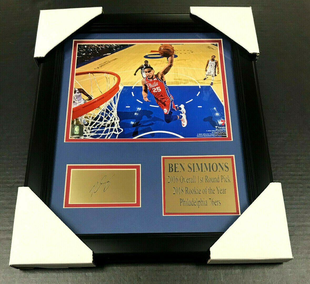 Ben Simmons Philadelphia 76ers Laser Engraved Autograph Reprint Framed 8x10 Photo