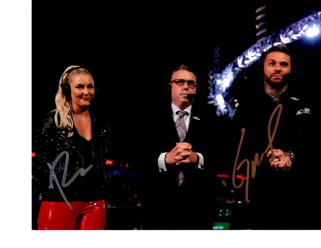 Renee Young Corey Graves Autographed 8x10 Photo