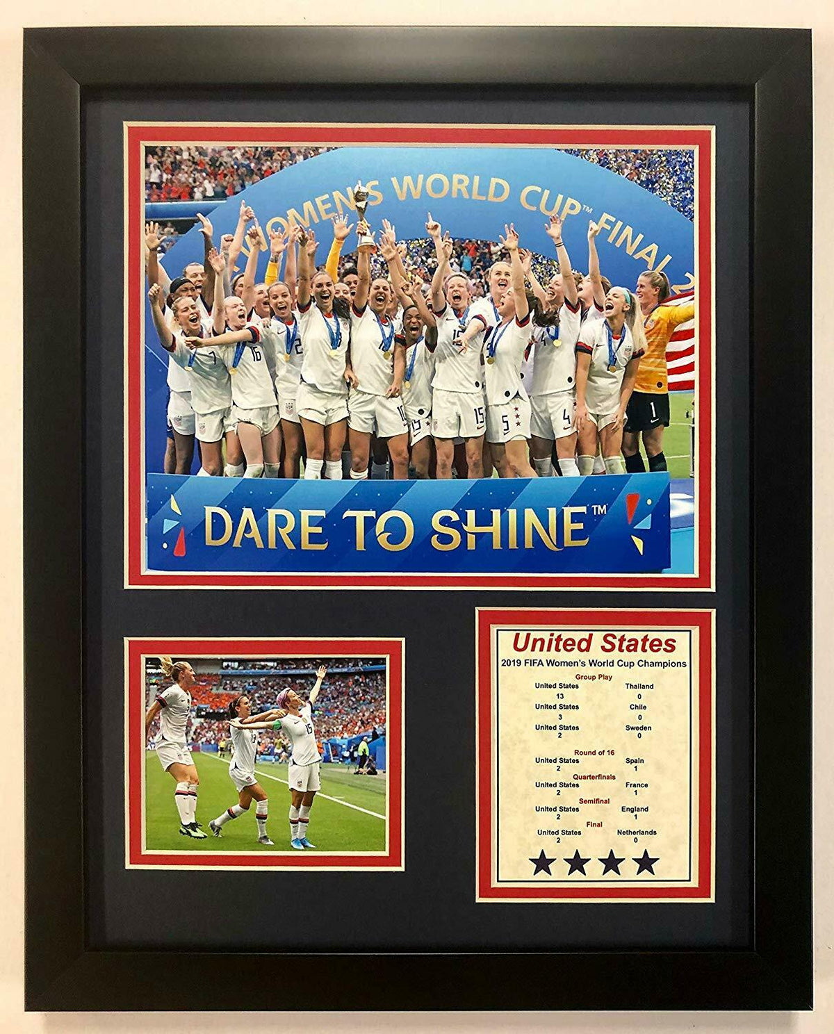 USA Women's World Cup 2019 Champions Framed 8x10 Photo Collage