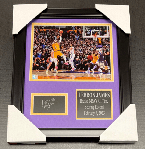 LeBron James Facsimile Autographed All-Time Record Framed 8x10 Photo