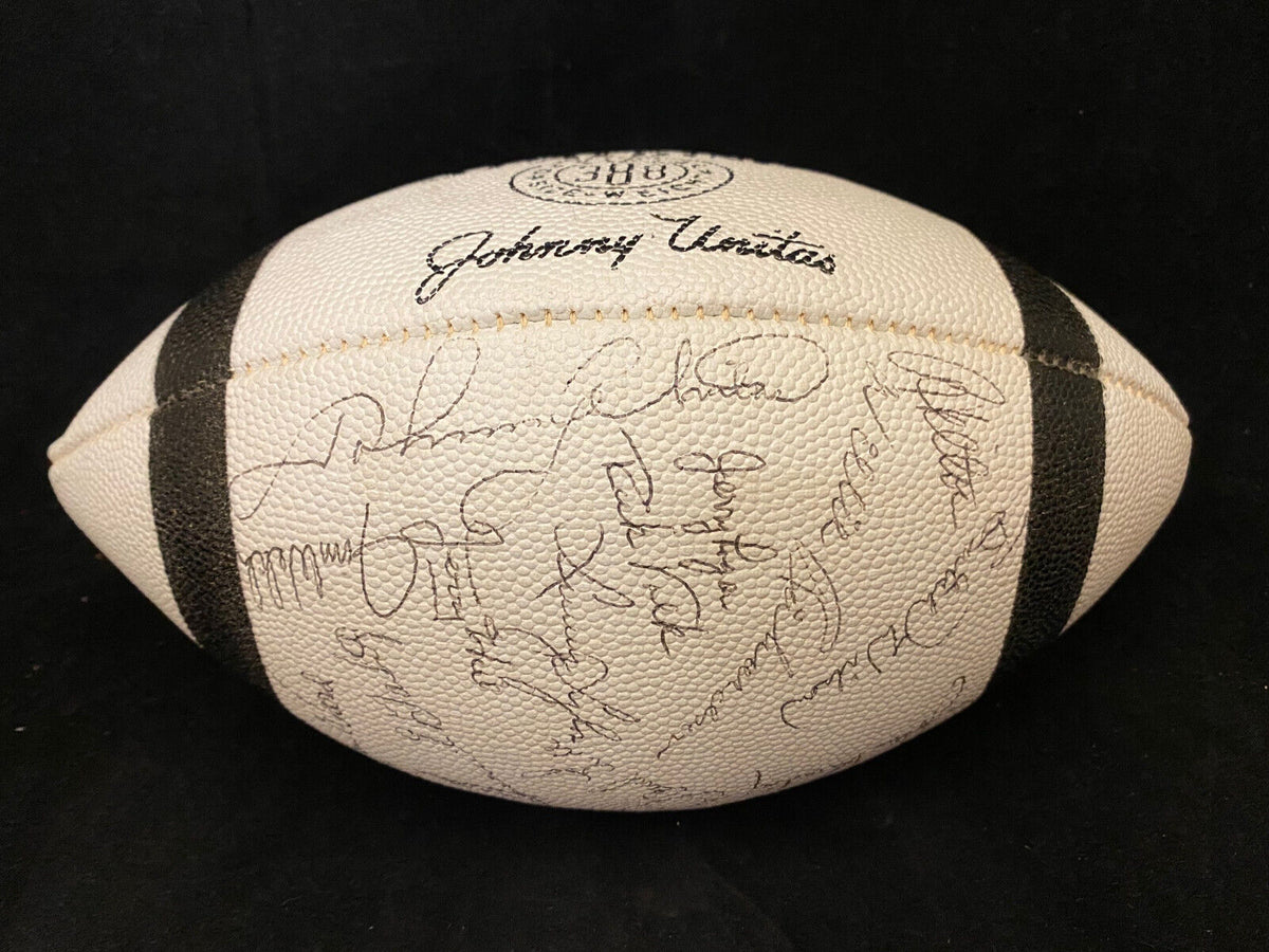 Baltimore Colts 1960s Team Autographed Football with Johnny Unitas
