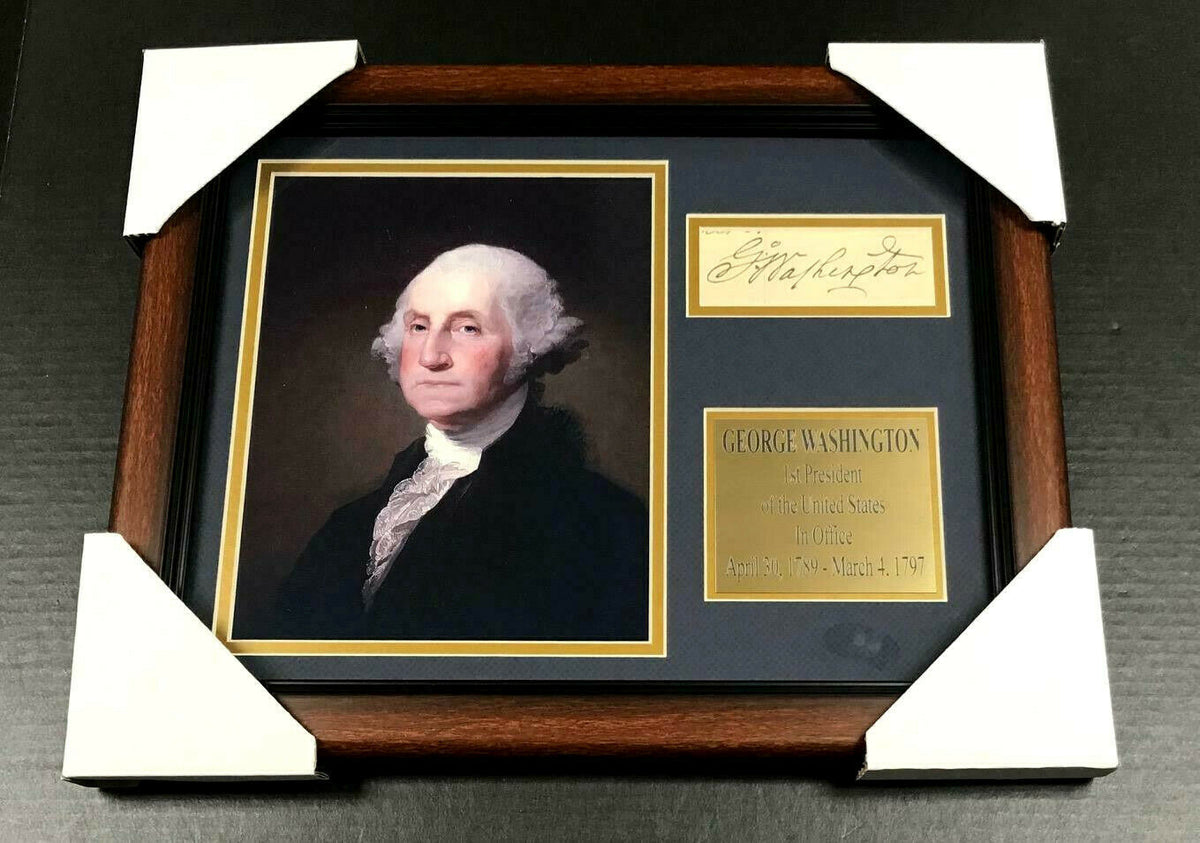 George Washington Facsimile Reprint Framed 8x10 Photo