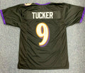 Justin Tucker Autographed Black Custom Jersey