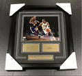 Kobe Bryant Lakers & Allen Iverson Laser Engraved Autograph Framed 8x10 Photo