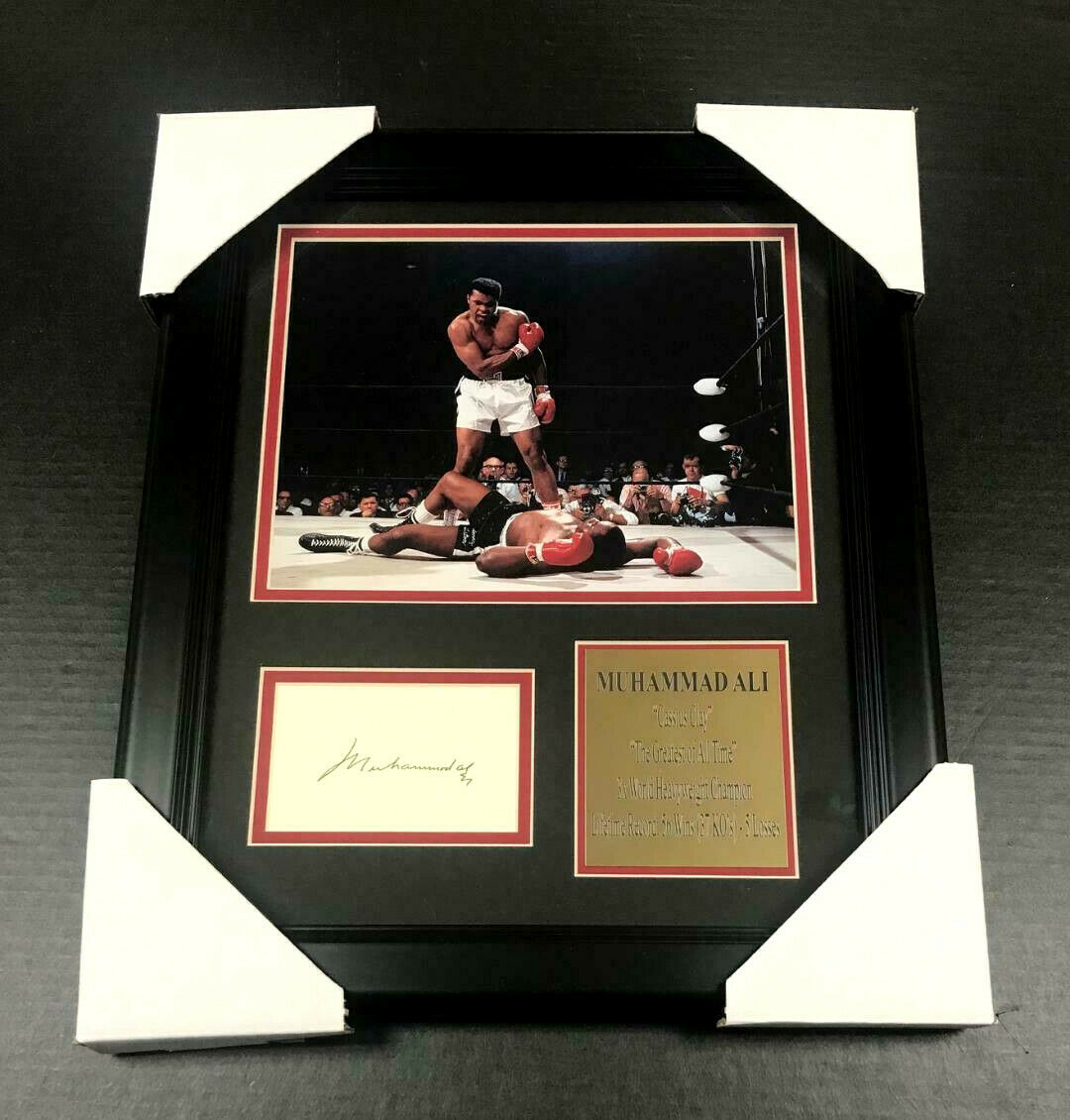 Muhammad Ali Cassius Clay Facsimile Autographed Reprint Framed 8x10 Photo