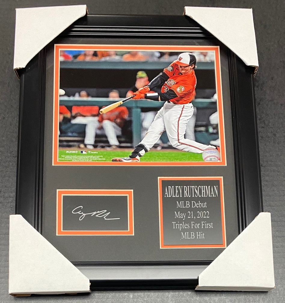 Adley Rutschman Autographed Laser Engraved Reprint Framed 8x10 Photo