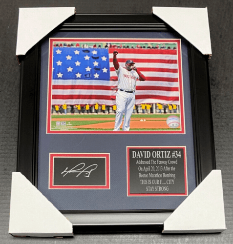 David Ortiz Speech "Boston Stay Strong" Facsimile Autographed 8x10 Photo