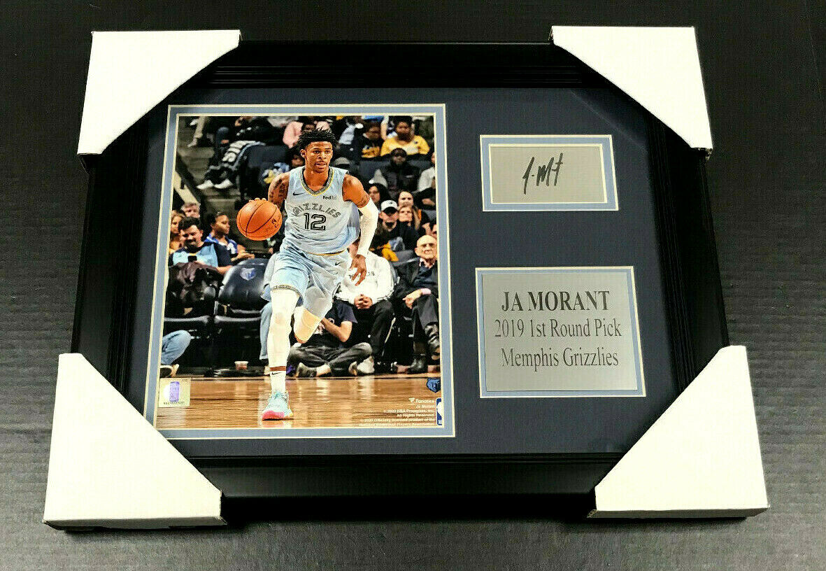 Ja Morant Memphis Grizzlies Laser Engraved Autographed Framed 8x10 Photo