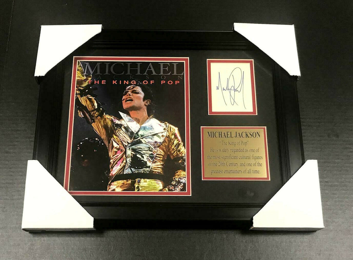 Michael Jackson Facsimile Autographed Reprint Framed Magazine 8x10 Photo