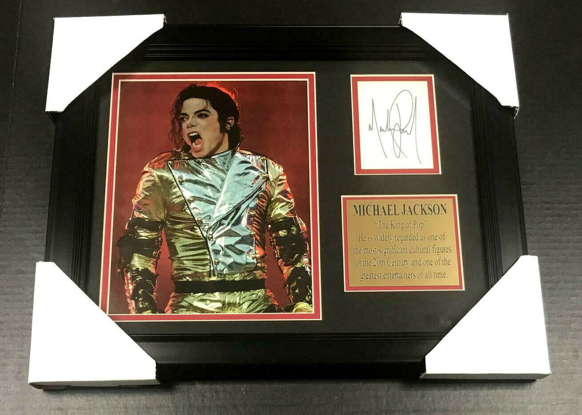 Michael Jackson Facsimile Autographed Reprint Framed Magazine 8x10 Photo