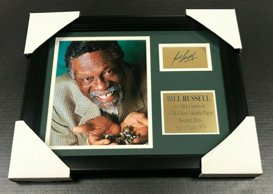 Bill Russell Boston Celtics Laser Autographed Reprint Framed 8x10 Photo