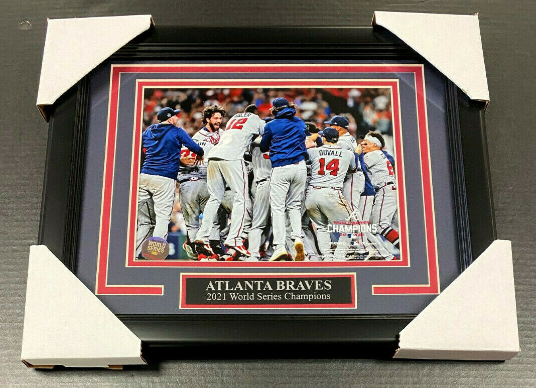 2021 Atlanta Braves World Series Champions 8x10 Framed Team Celebration Photo
