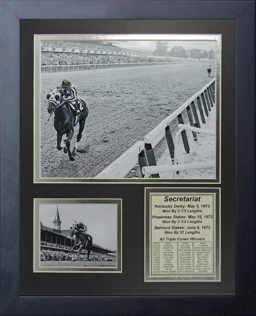 Secretariat Triple Crown Winner Ron Turcotte Belmont Framed 8x10 Photo