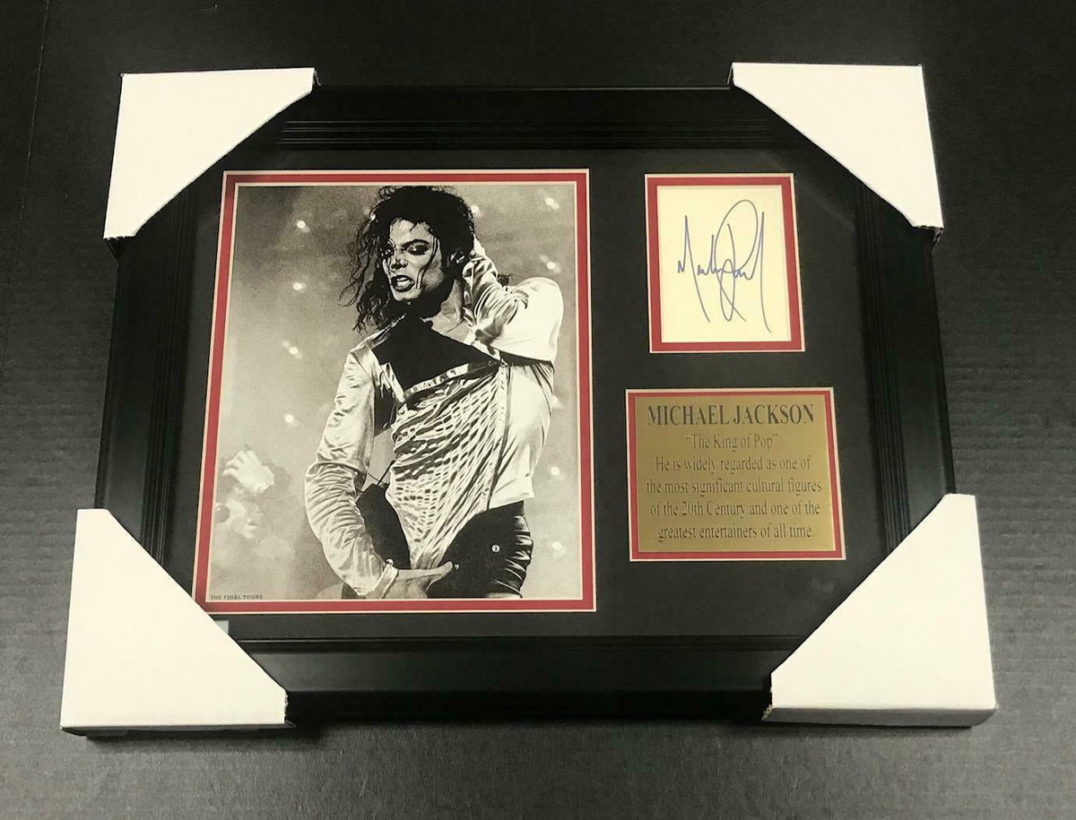 Michael Jackson Facsimile Autographed Reprint Framed Magazine 8x10 Photo
