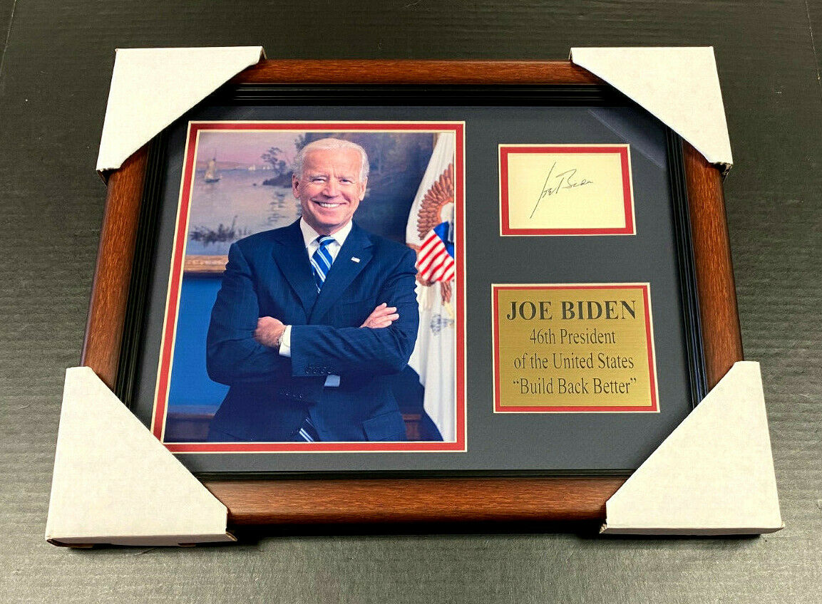 Joe Biden 46th US President Autographed Facsimile Framed 8x10 Photo