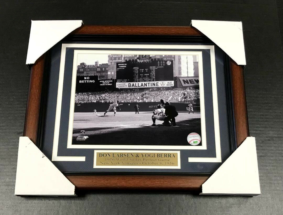 Don Larsen Yogi Berra 1956 World Series Perfect Game Framed 8x10 Photo