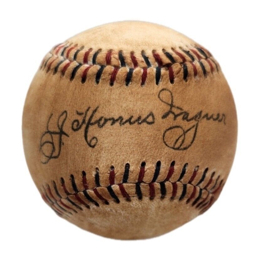 Honus Wagner Autographed 1910s Reproduction Souvenir Baseball