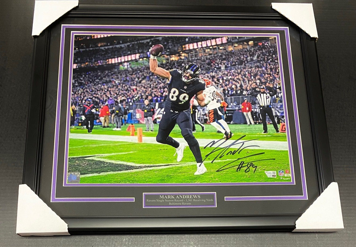 Mark Andrews Baltimore Ravens Autographed 16x20 Photo Framed