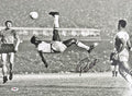 Pele Bicycle Kick Autographed 16x20 Soccer Photo with PSA Sticker