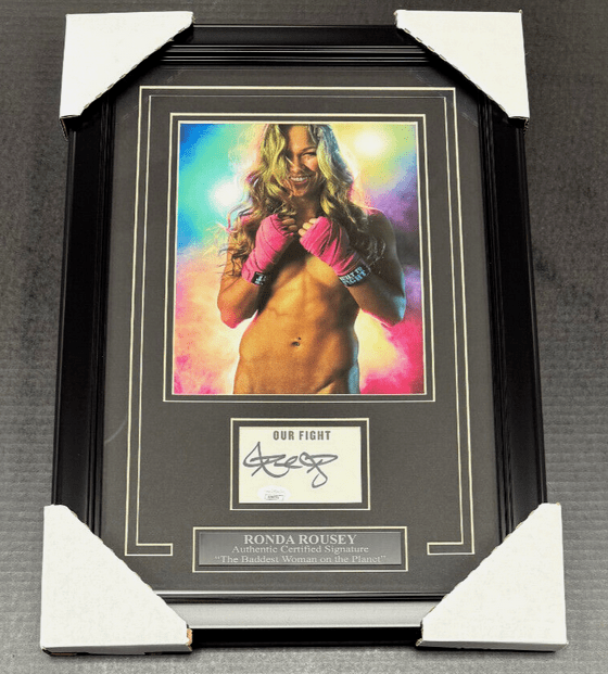 Ronda Rousey Body Signed Autographed Cut Framed with 8x10 Photo JSA COA