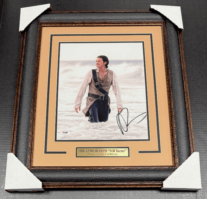 Orlando Bloom Will Turner Pirates of the Caribbean Autographed 11x14 Photo Framed PSA