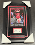 Arnold Schwarzenegger the Terminator Autographed Cut Framed 8x10 Photo JSA COA