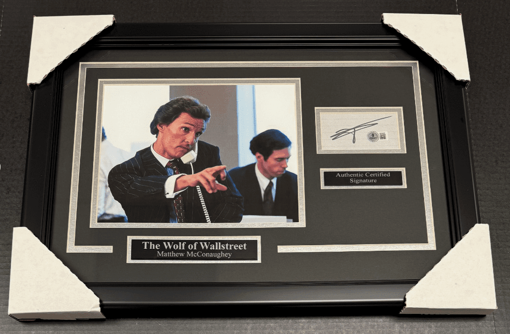 Matthew McConaughey Autographed Cut the Wolf of Wallstreet with 8x10 Photo