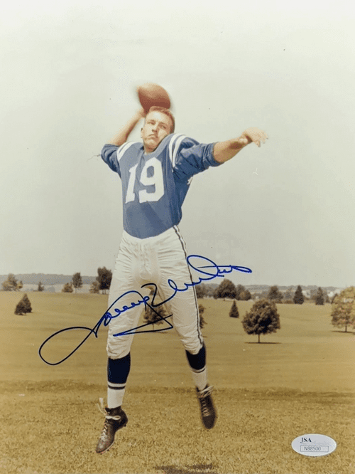 Johnny Unitas Signed Autographed Baltimore Colts 8x10 Photo JSA Authentic