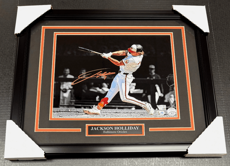 Jackson Holliday Autographed 11x14 Photo Framed Baltimore Orioles