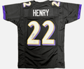 Derrick Henry Baltimore Ravens Autographed Black Custom Jersey Beckett BAS