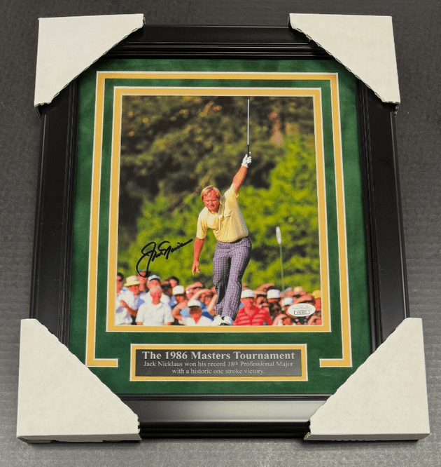 Jack Nicklaus PGA Autographed Framed 8x10 Photo 1986 Masters