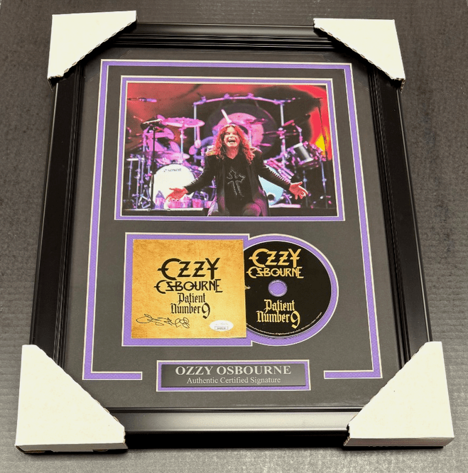 Ozzy Osbourne Rare Authentic Autographed CD with Framed 8x10 Photo