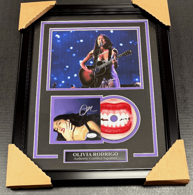 Olivia Rodrigo Signed Autographed Music CD Framed 8x10 Photo JSA COA